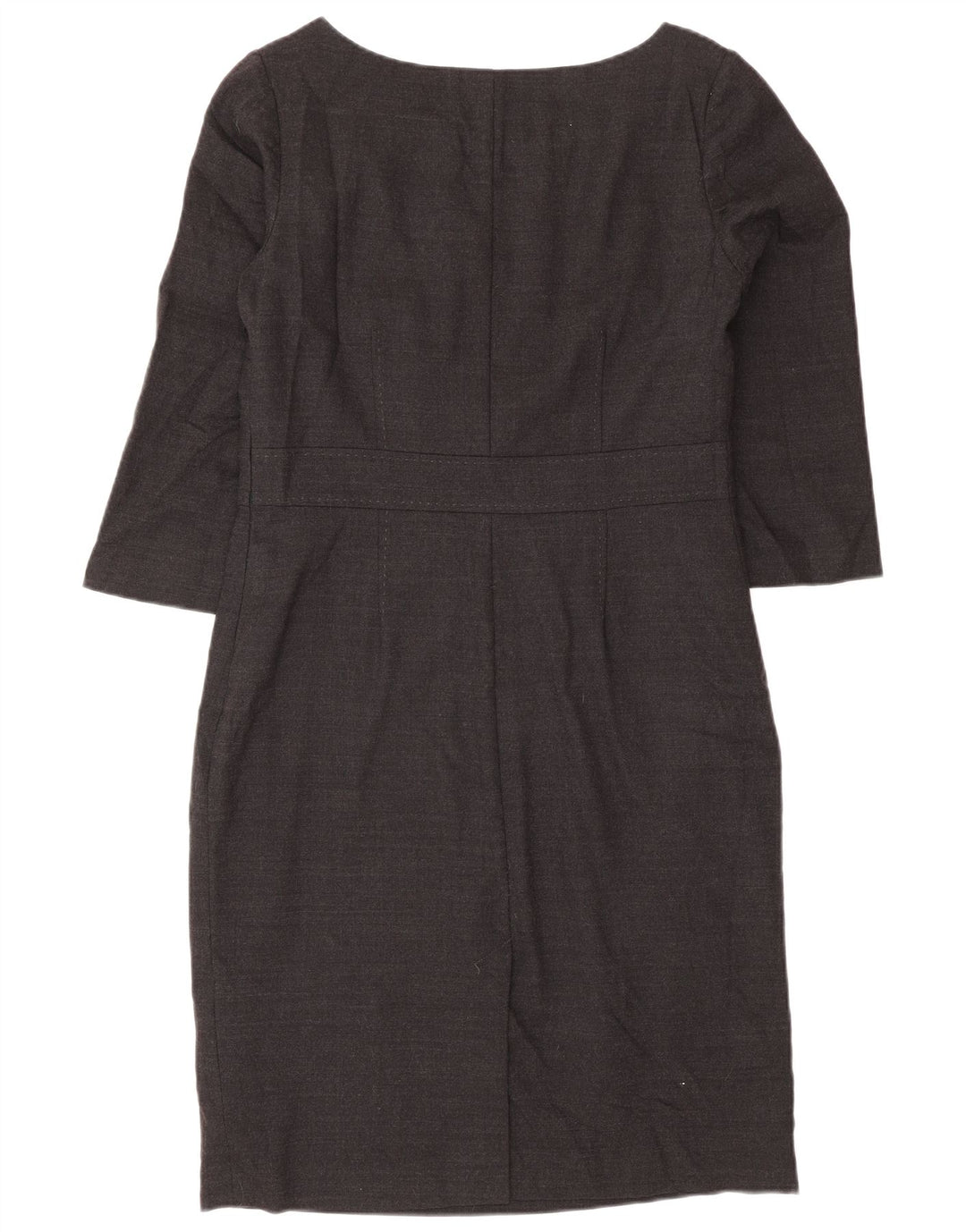 Boden Dame 3/4 ærmet Regular Sheath Dress UK 12 Medium Grey Uld