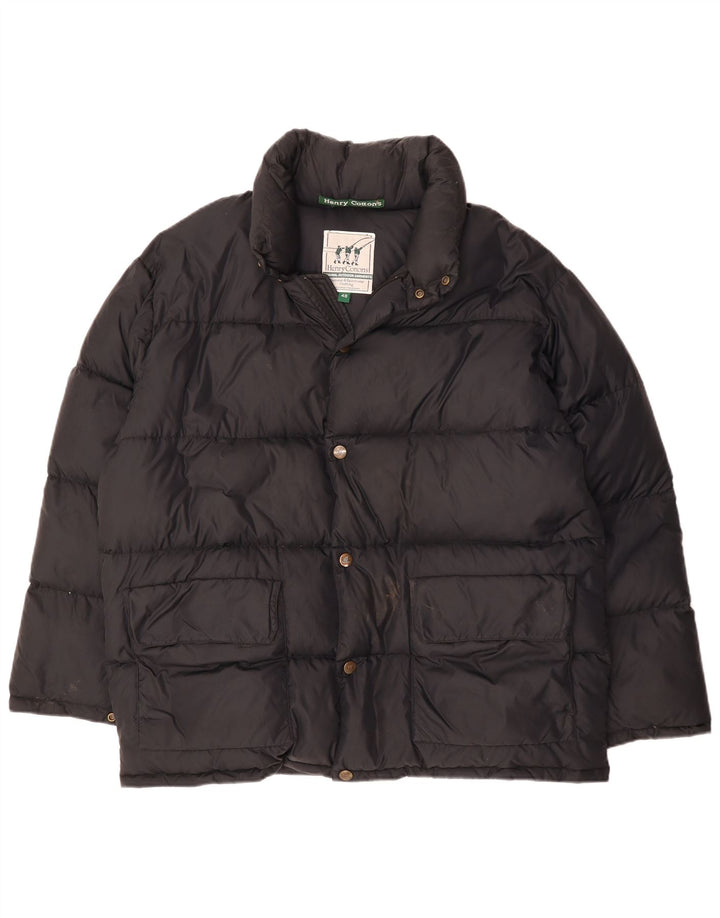 HENRY COTTONS Mens Loose Fit Padded Jacket IT 48 Medium Black