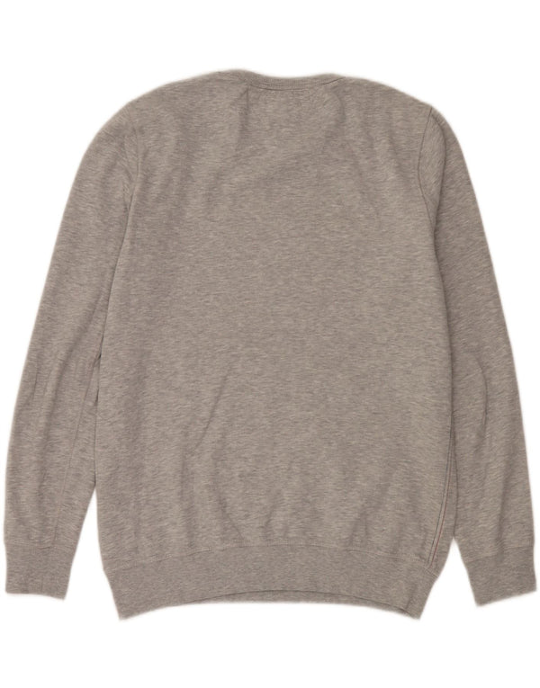 Tommy Hilfiger Mens Graphic Sweatshirt Jumper Large Grey Cotton