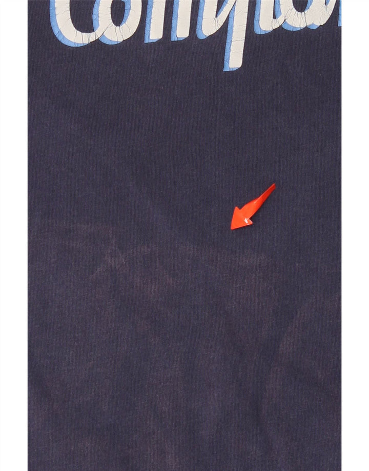 BEST COMPANY Mens Graphic T-Shirt Top Small Navy Blue