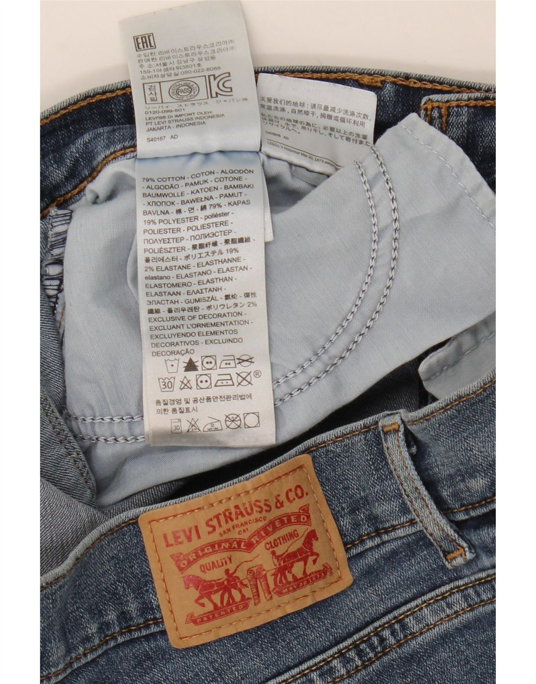 Levi's Womens Classic Bootcut Jeans US 6 Medium W28 L32 Blue Cotton