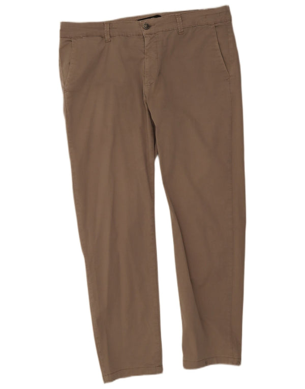 Pantaloni chino drept bărbați Liu Jo IT 54 2XL W42 L28 bej bumbac