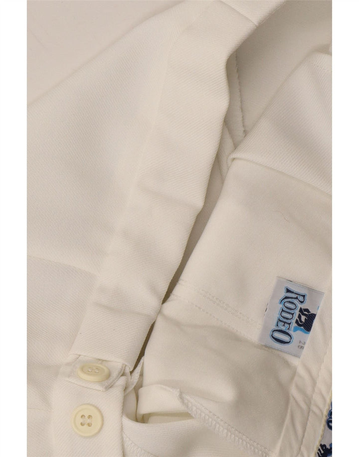 RODEO Womens Pegged Chino Shorts  W25 XS White Vintage Rodeo and Second-Hand Rodeo from Messina Hembry 