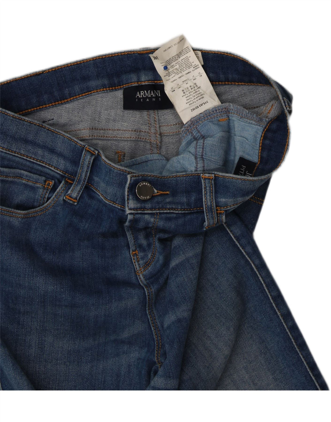 ARMANI Womens Capri Straight Jeans W27 L24 Blue Cotton Vintage Armani and Second-Hand Armani from Messina Hembry 