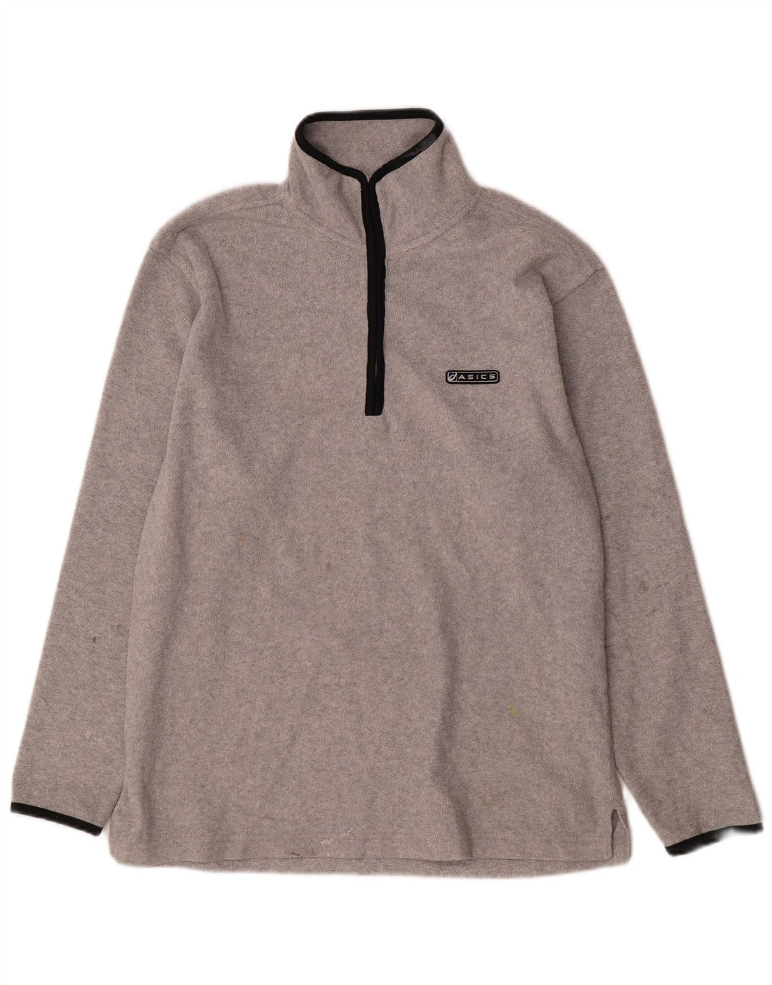 Asics Mens Zip Neck Fleece Jumper Medium Grey