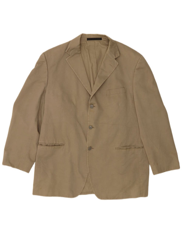 Marks & Spencer Veste blazer à 3 boutons pour homme UK 44 XL Kaki Coton