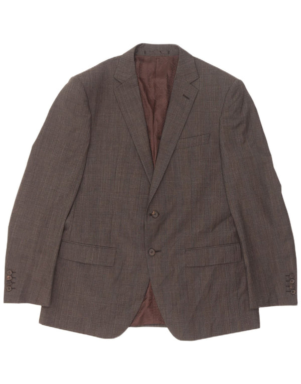 Marks & Spencer Mens Autograph Blazer Jacket UK 42 Large Grey Check