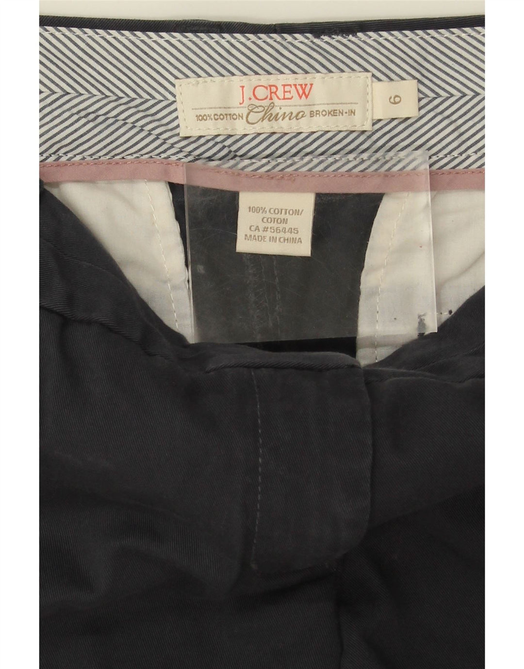 J. CREW Womens Broken In Chino Shorts US 6 Medium W32  Navy Blue Cotton Vintage J. Crew and Second-Hand J. Crew from Messina Hembry 