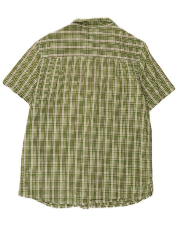 Mountain Warehouse Mens Short Sleeve Regular Fit Shirt Large Green Plaid