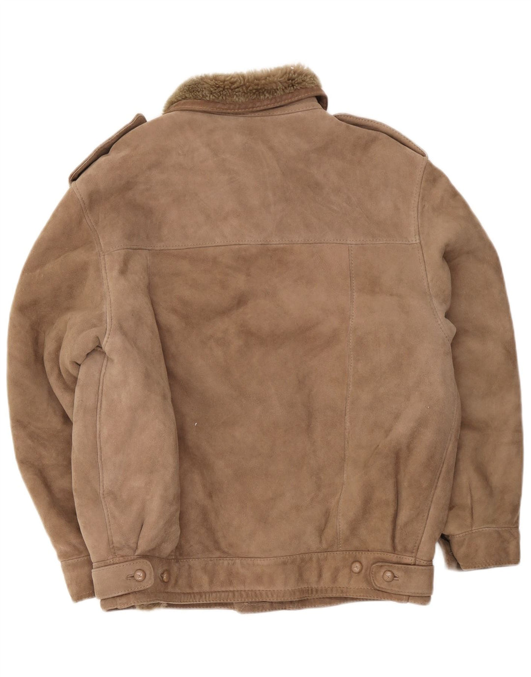 veste en peau de mouton militaire vintage pour hommes IT 52 XL Beige