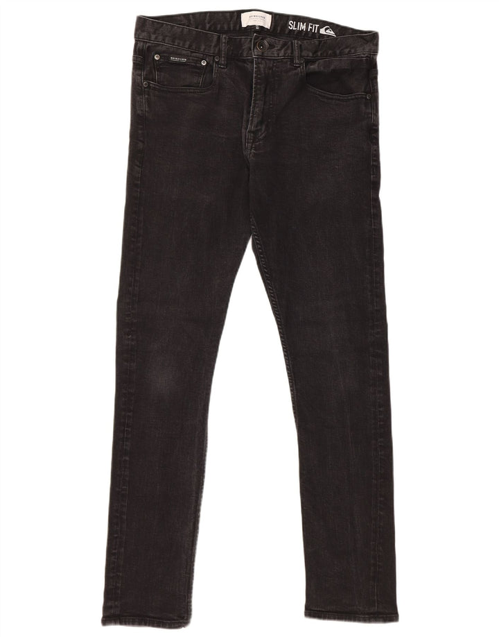 Quiksilver Mens Slim Jeans W32 L32 Black Cotton