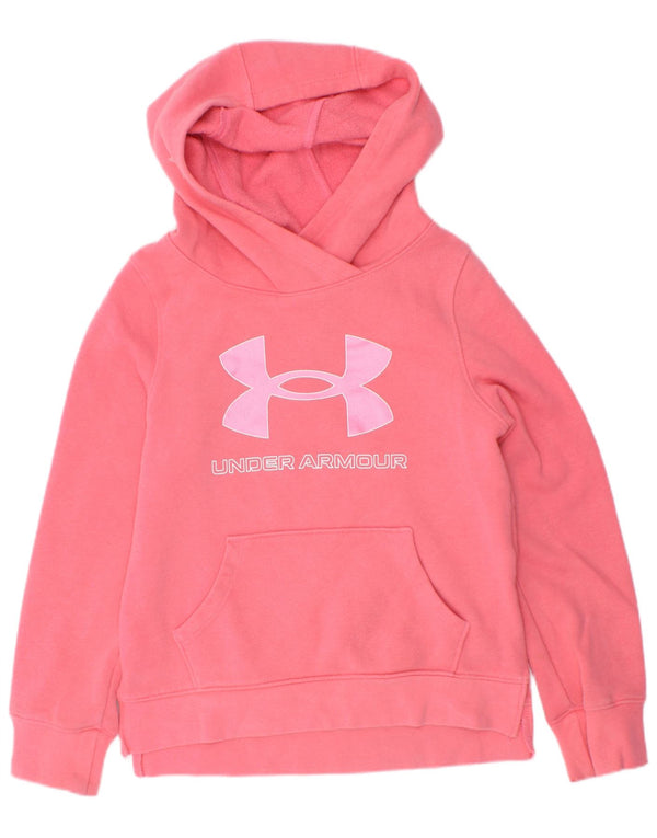 Under Armour piger grafisk hættetrøje 6-7 år XS Pink bomuld