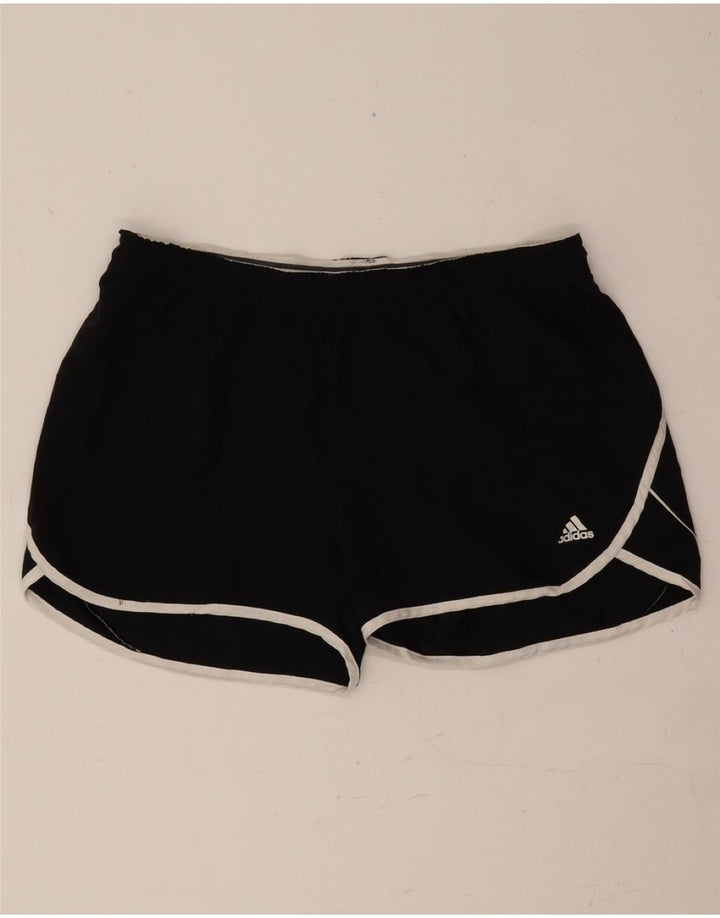 ADIDAS Womens Sport Shorts UK 16/18 Large Black Polyester Vintage Adidas and Second-Hand Adidas from Messina Hembry 