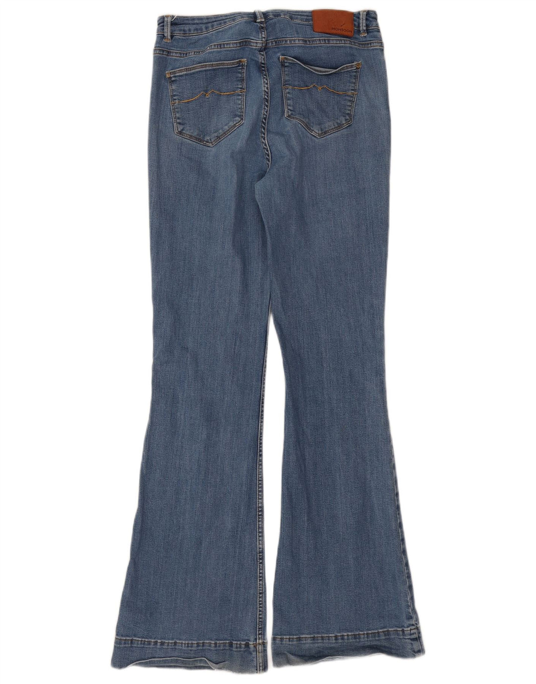 Monsoon Dame Flared Jeans UK 12 Medium W30 L31 Blå Bomuld