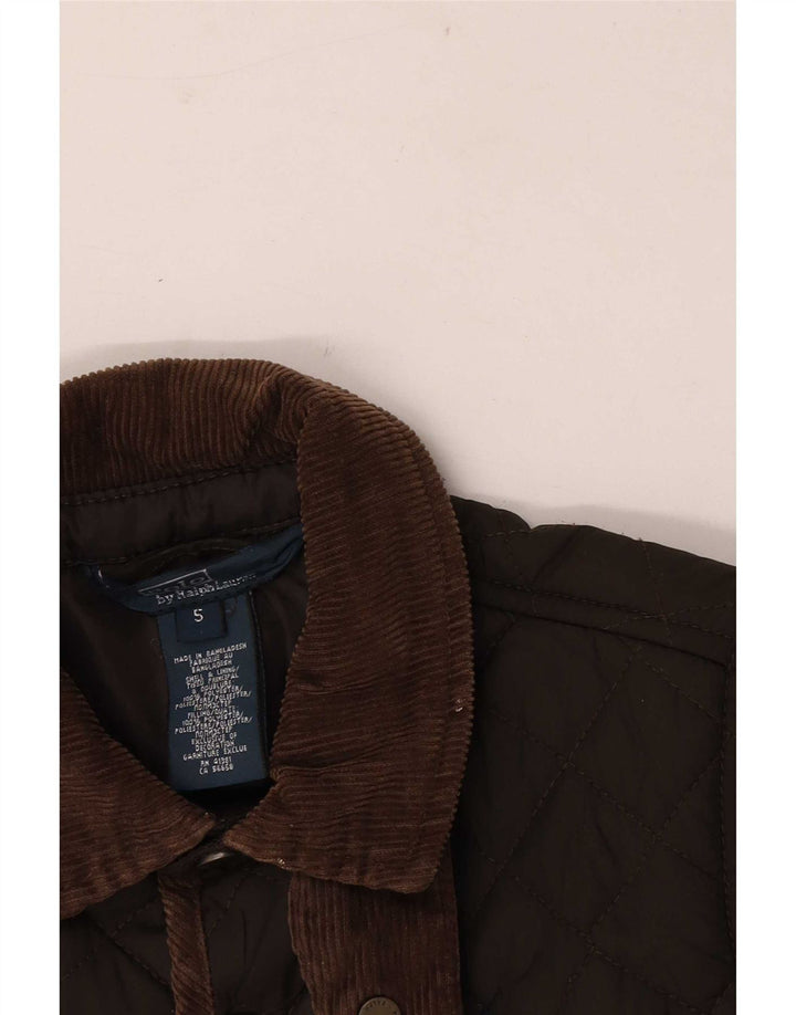 Polo Ralph Lauren Boys Quilted Jacket 4-5 Years Khaki Polyester