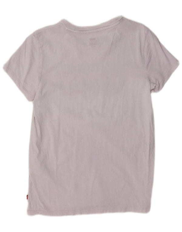 T-shirt grafica da donna Levi's Top UK 10 piccola in cotone viola