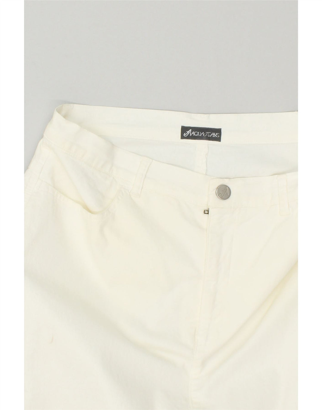 AQUA Womens Denim Skirt W30 Medium White | Vintage Aqua | Thrift | Second-Hand Aqua | Used Clothing | Messina Hembry 