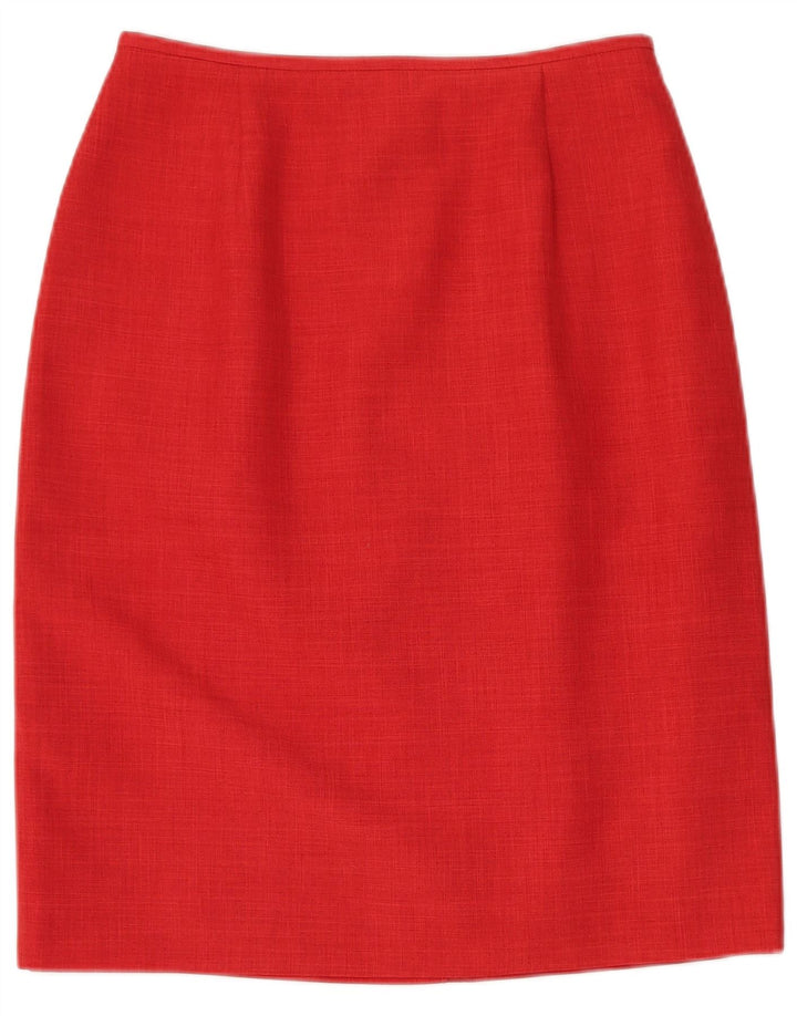 ST. Gonna a tubino da donna BERNARD UK 14 media W28 poliestere rosso
