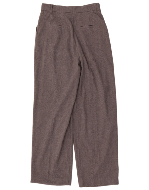 Zara Womens High Waist Pegged Chino Trousers Small W26 L29 Grey Polyester