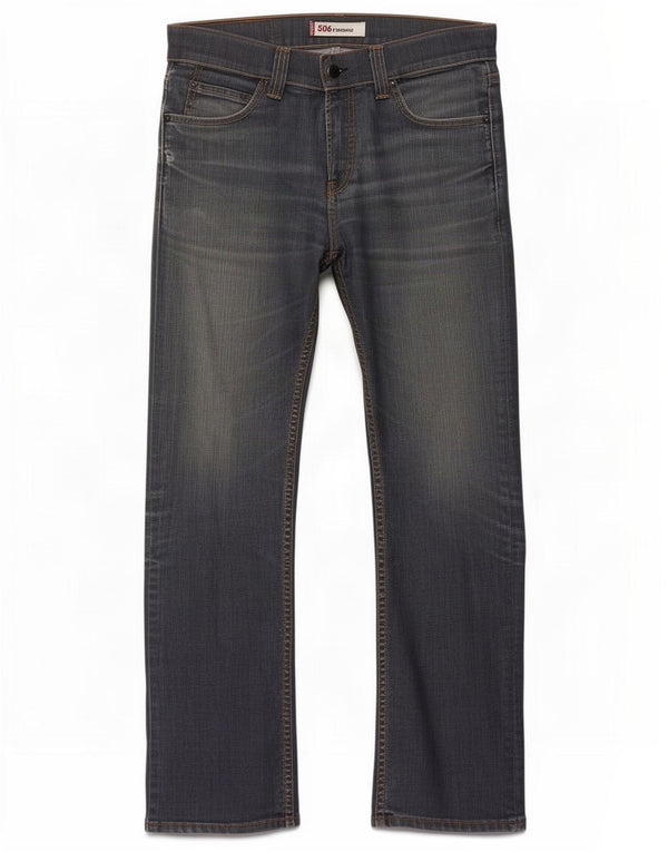 Levi's Herren 506 Standard Fit Straight Jeans W32 L32 Marineblau Baumwolle