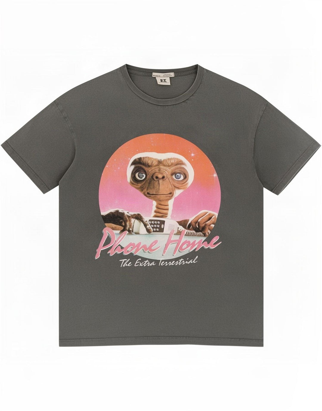Pull & Bear Tricou grafic pentru bărbați Top mic, gri bumbac