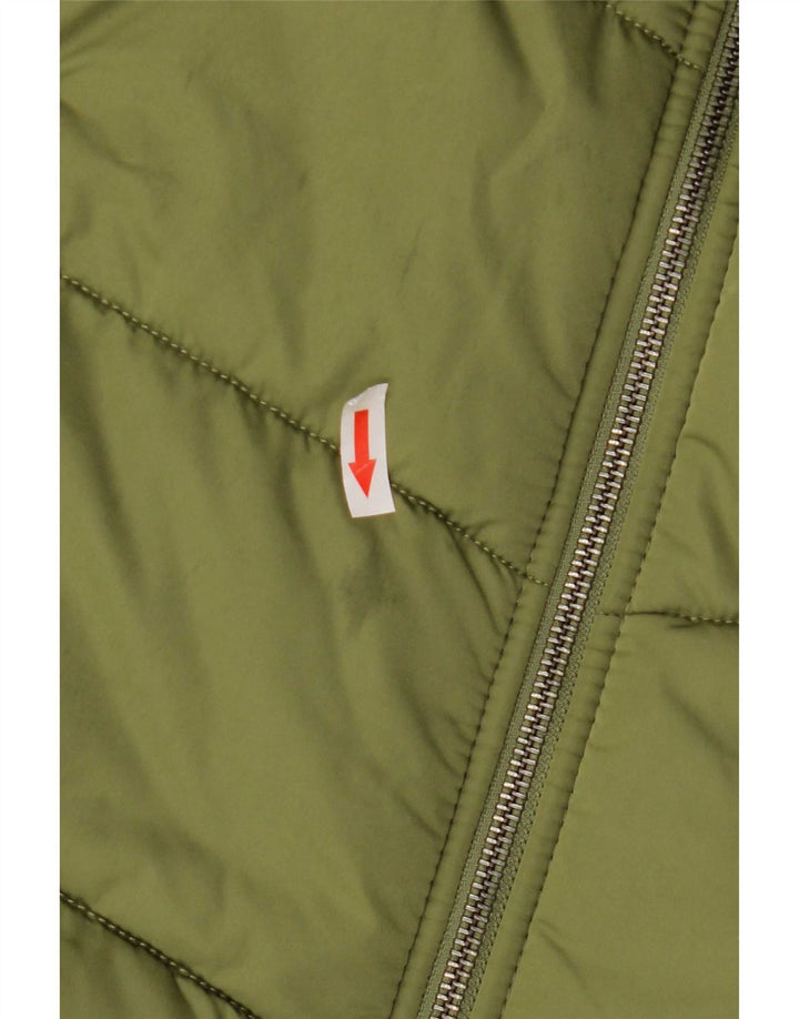 Vans Dame Hætte Polstret Frakke UK 16 Large Green