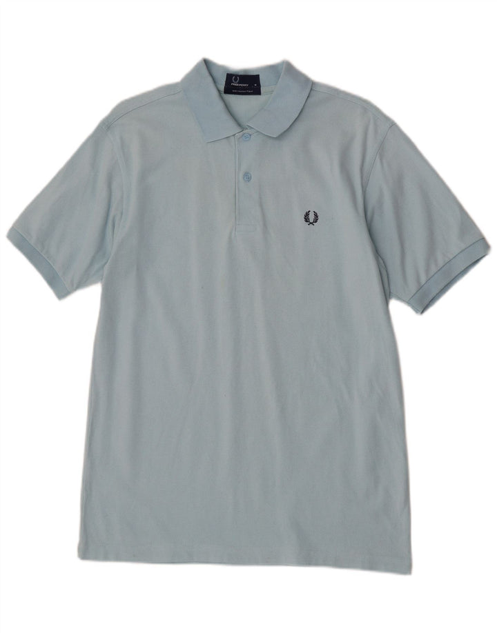 Fred Perry Mens Polo Shirt Medium Blue Cotton