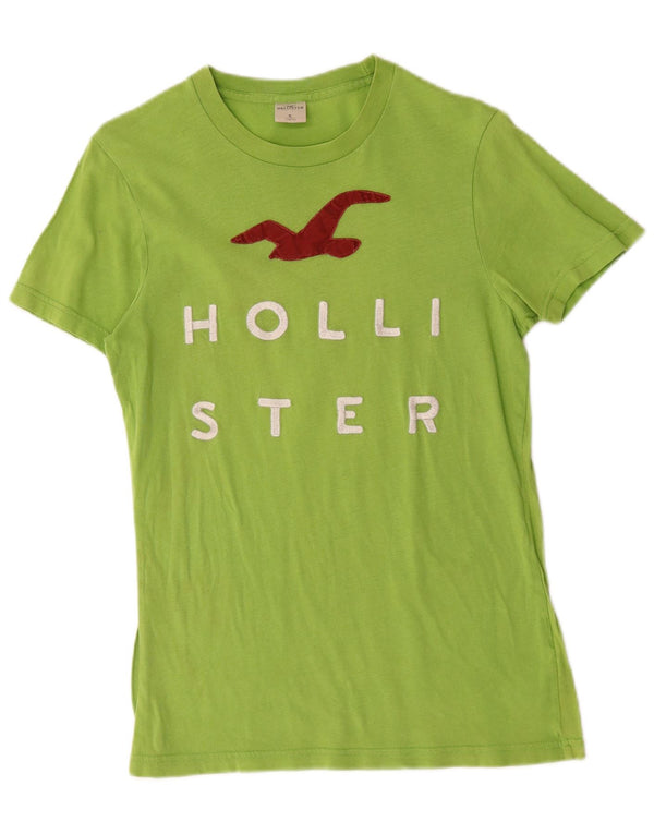 Hollister Hombre Camiseta Gráfica Top Small Algodón Verde