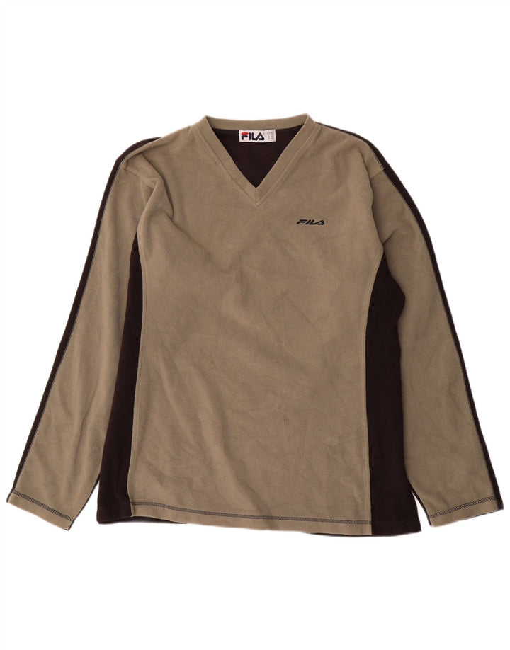 Fila Damen Fleecepullover UK 18 XL Graues Colourblock-Polyester