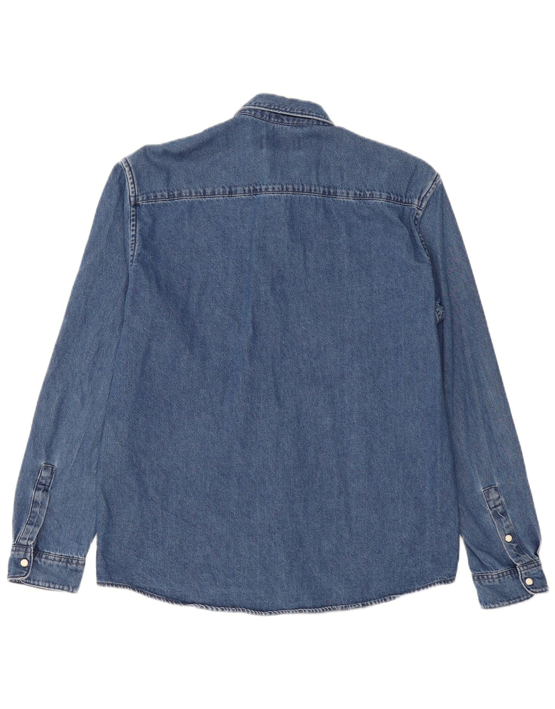 Tom Tailor Herre Fitted Denim Shirt Stor marineblå bomuld