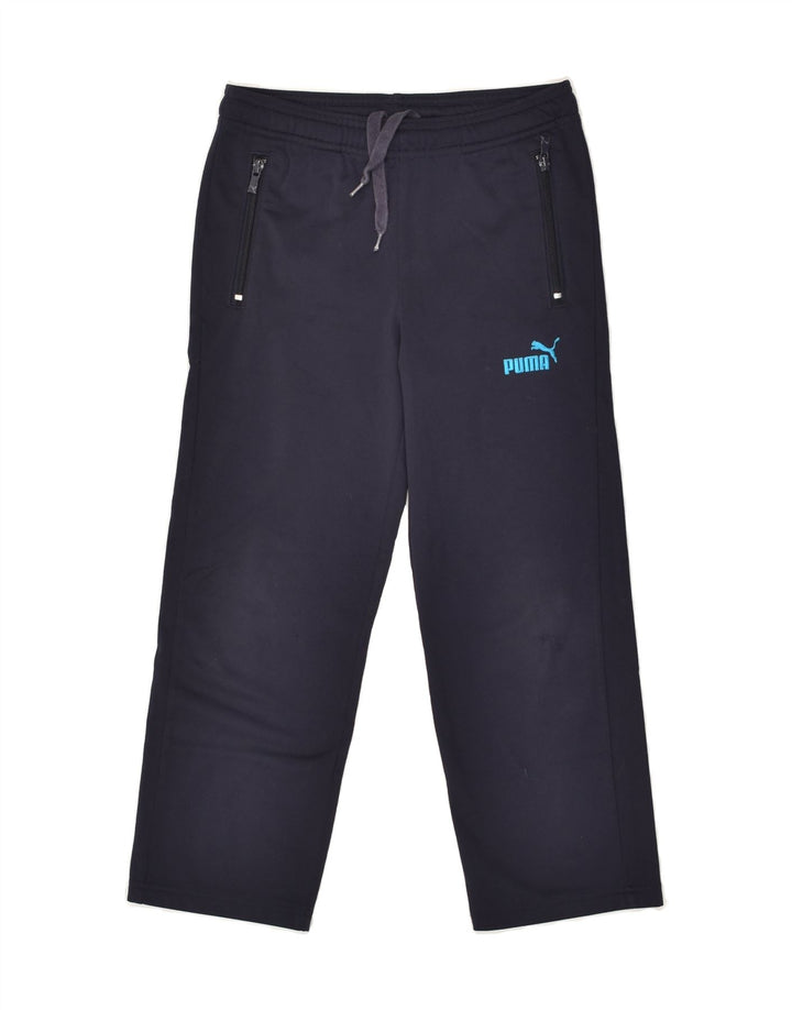 PUMA Girls Tracksuit Trousers 7-8 Years Small Navy Blue Polyester | Vintage Puma | Thrift | Second-Hand Puma | Used Clothing | Messina Hembry 