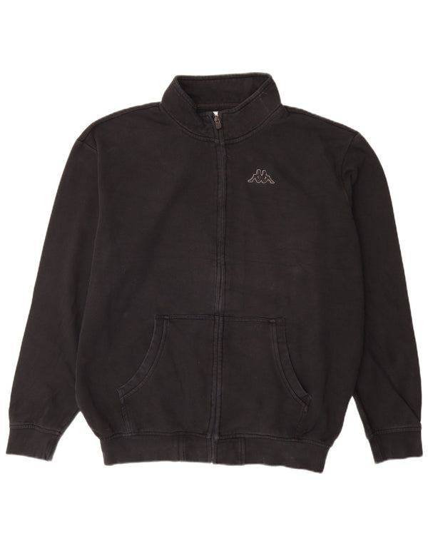 Kappa Mens Tracksuit Top Jacket 2XL Black Cotton