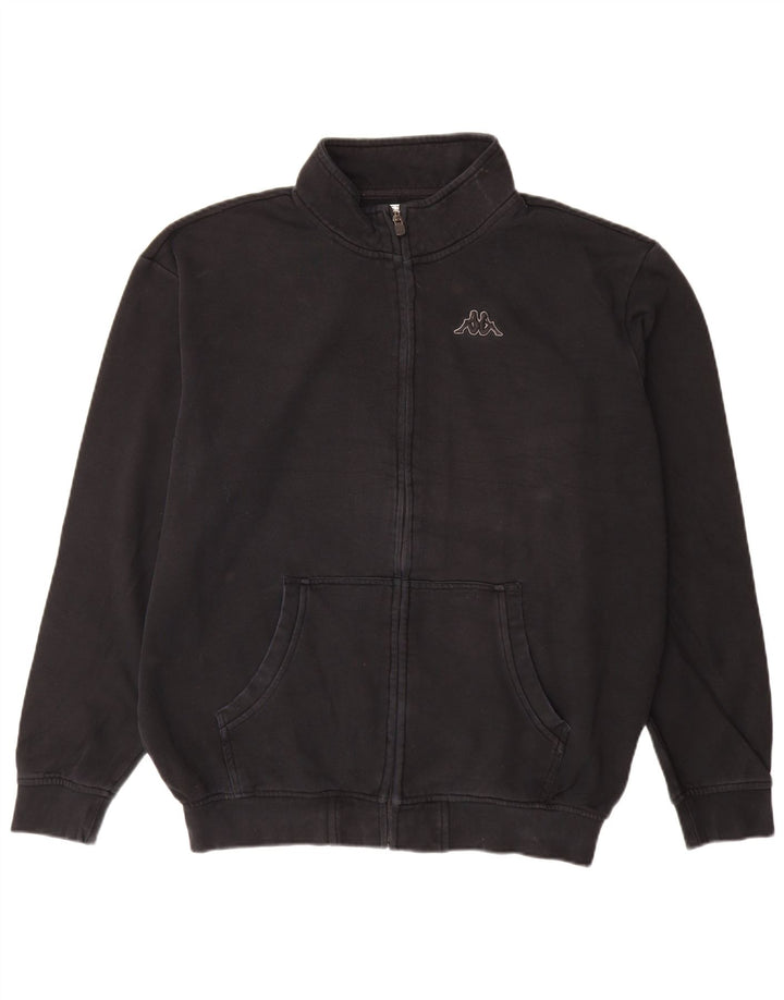 Kappa Mens Tracksuit Top Jacket 2XL Black Cotton