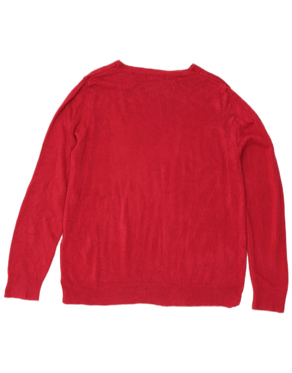 Maglione da donna Marks & Spencer con scollo a barca UK 18 XL Acrilico rosa