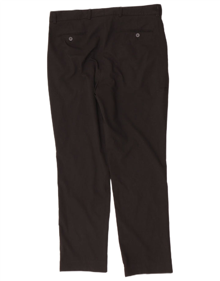 Pantaloni chino drepți pentru bărbați Marks & Spencer L36 L30 Poliester negru