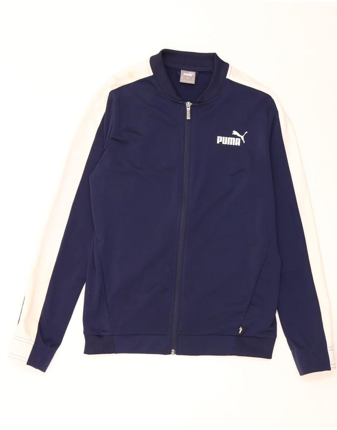 Jachetă de trening pentru bărbați Puma, din poliester color block, albastru bleumarin