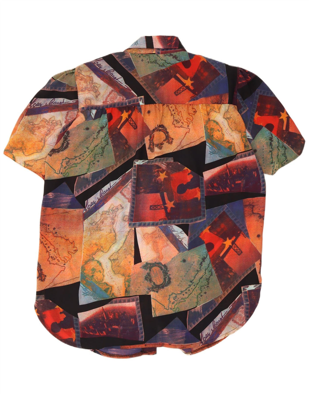 NEW FAST Womens Oversized Shirt Blouse EU 44 XL Multicoloured Patchwork