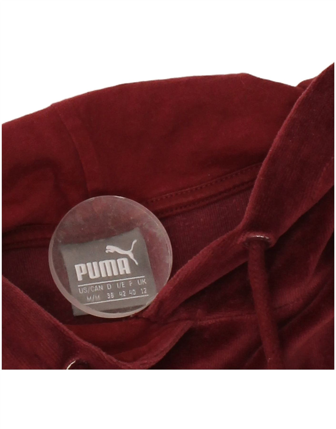 PUMA Womens Oversized Hoodie Jumper UK 12 Medium Maroon