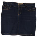 Mini gonna di jeans da donna Guess W29 in cotone blu medio