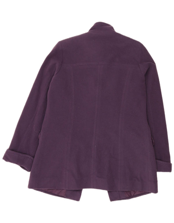 Marks & Spencer Abrigo extragrande para mujer Reino Unido 10 Pequeño Púrpura Lana nueva