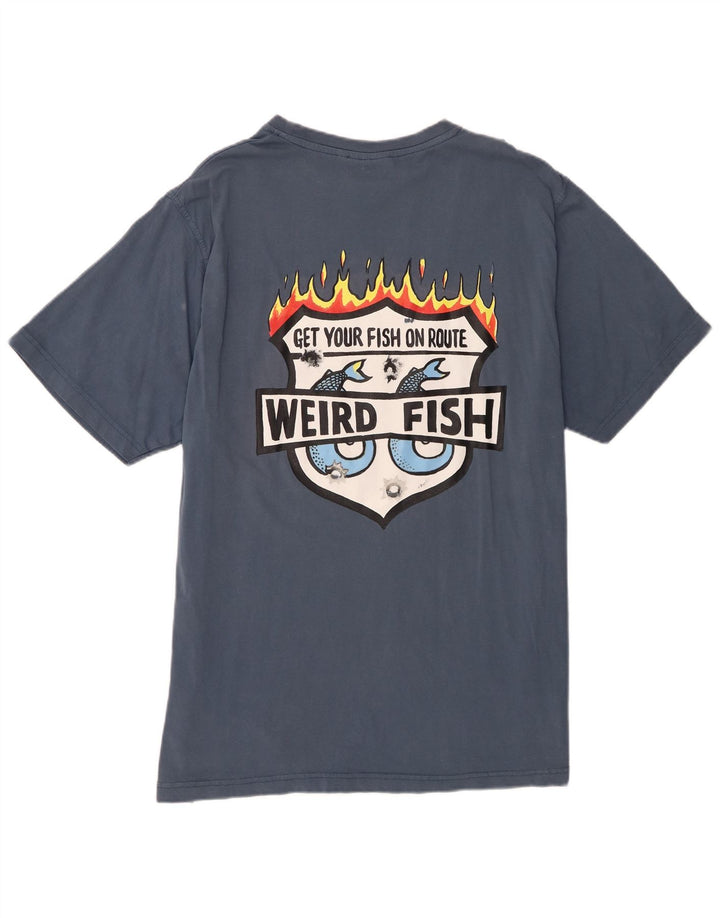 Weird Fish Mens Graphic T-Shirt Top XL Blue Cotton