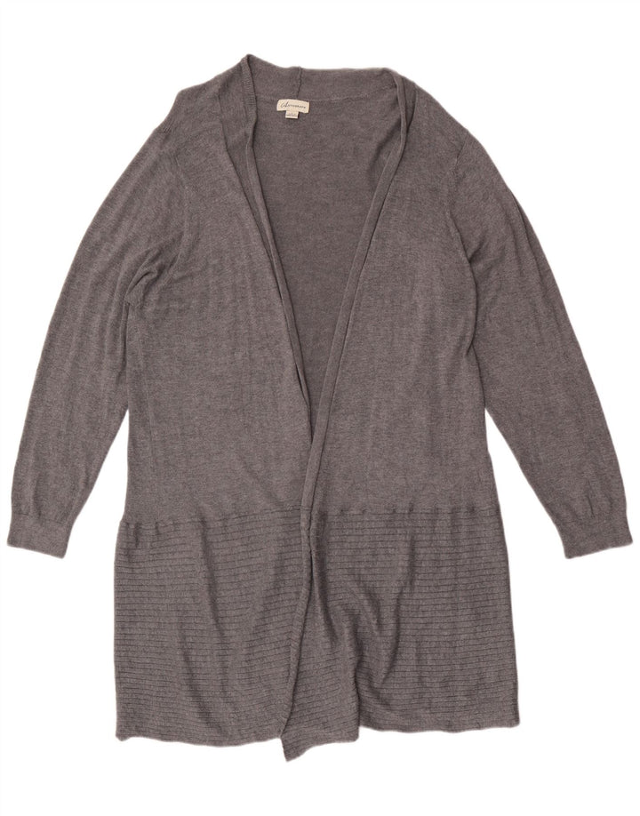 Marks & Spencer Womens Autograph Longline Cardigan Sweater UK 16 Large Grey