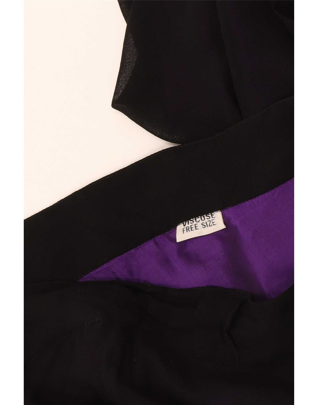 Vintage Womens Wrap Skirt One Size W48 Black Viscose