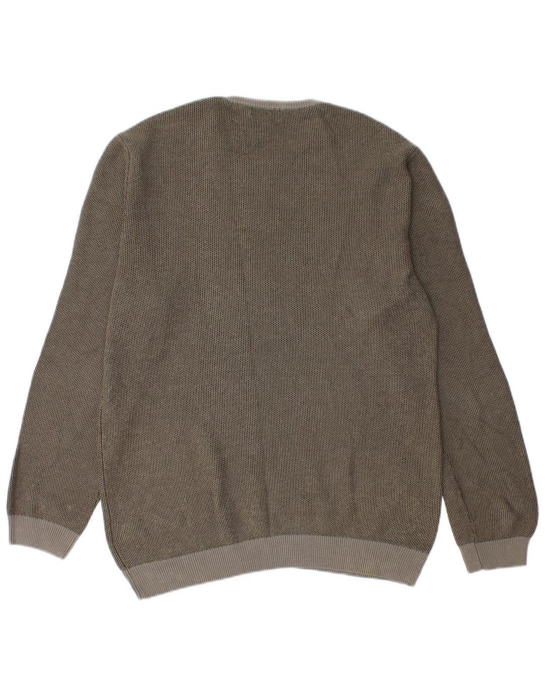 Calvin Klein Herren-Pullover mit Rundhalsausschnitt, mittelgraue Baumwolle