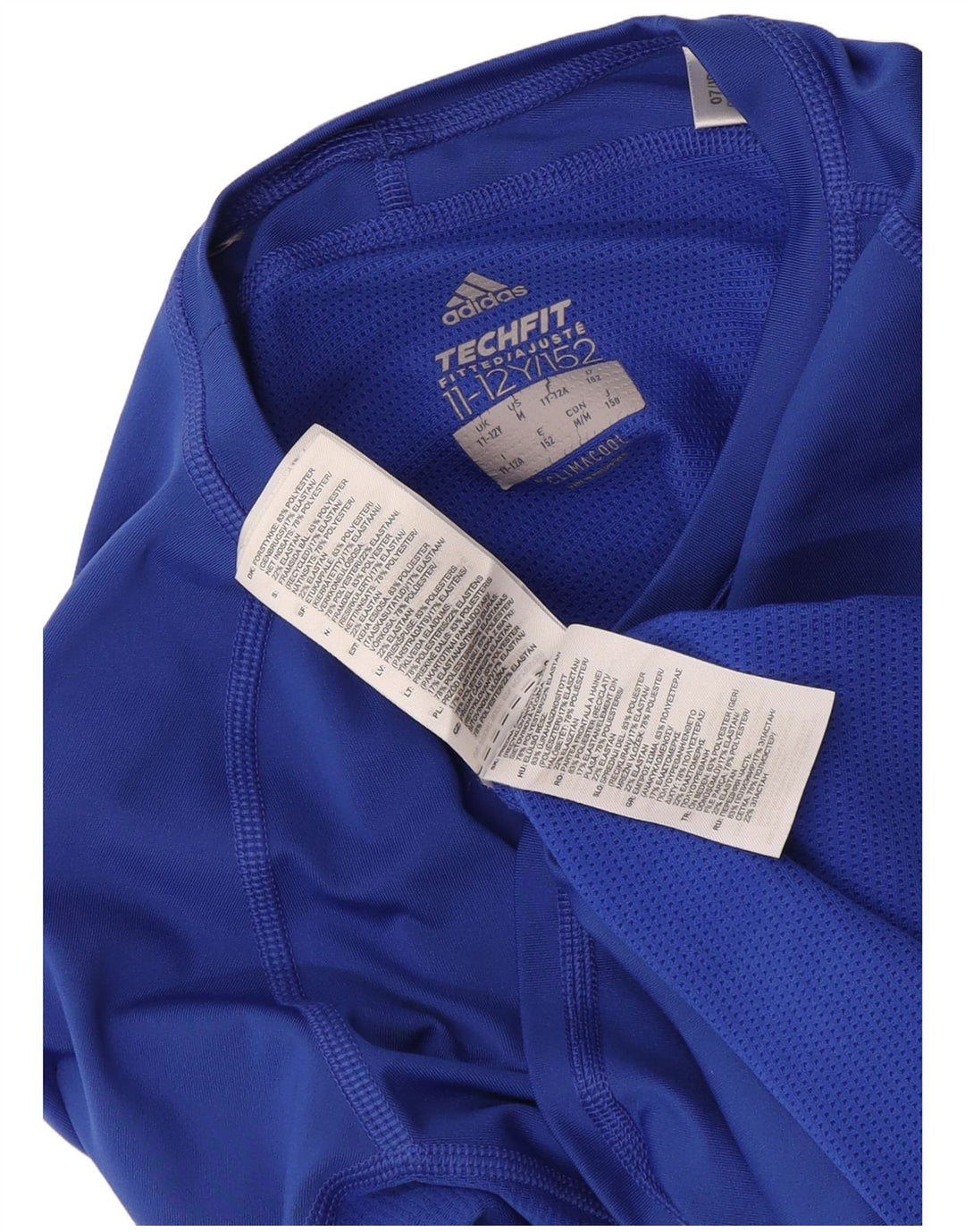Top Adidas Climacool da ragazzo a manica lunga 11-12 anni in poliestere blu
