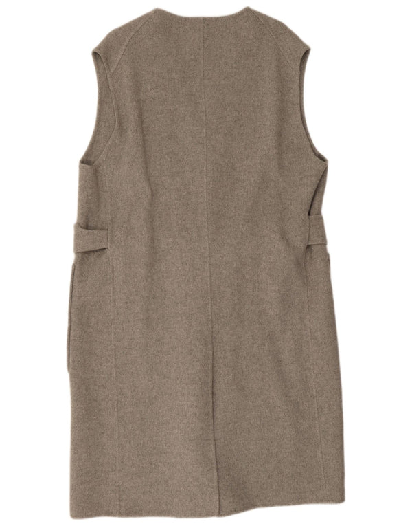 Colete feminino Cos Longline oversized UK 14 lã cinza médio