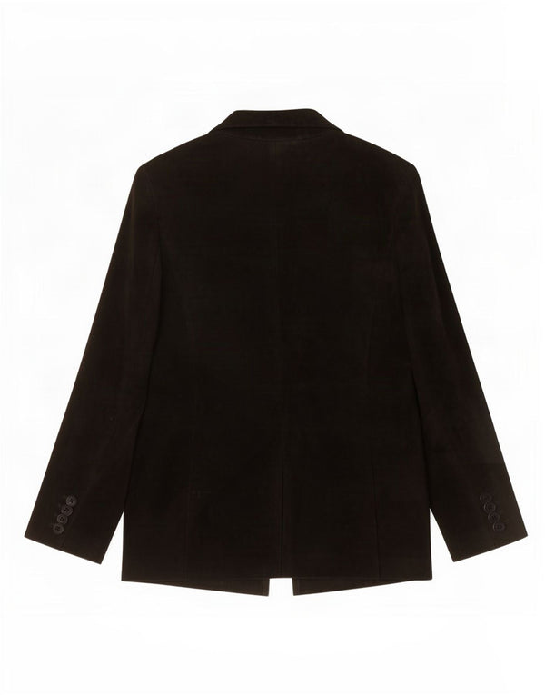 Vintage Γυναικείο Suede Jacket IT 44 Medium Black Leather