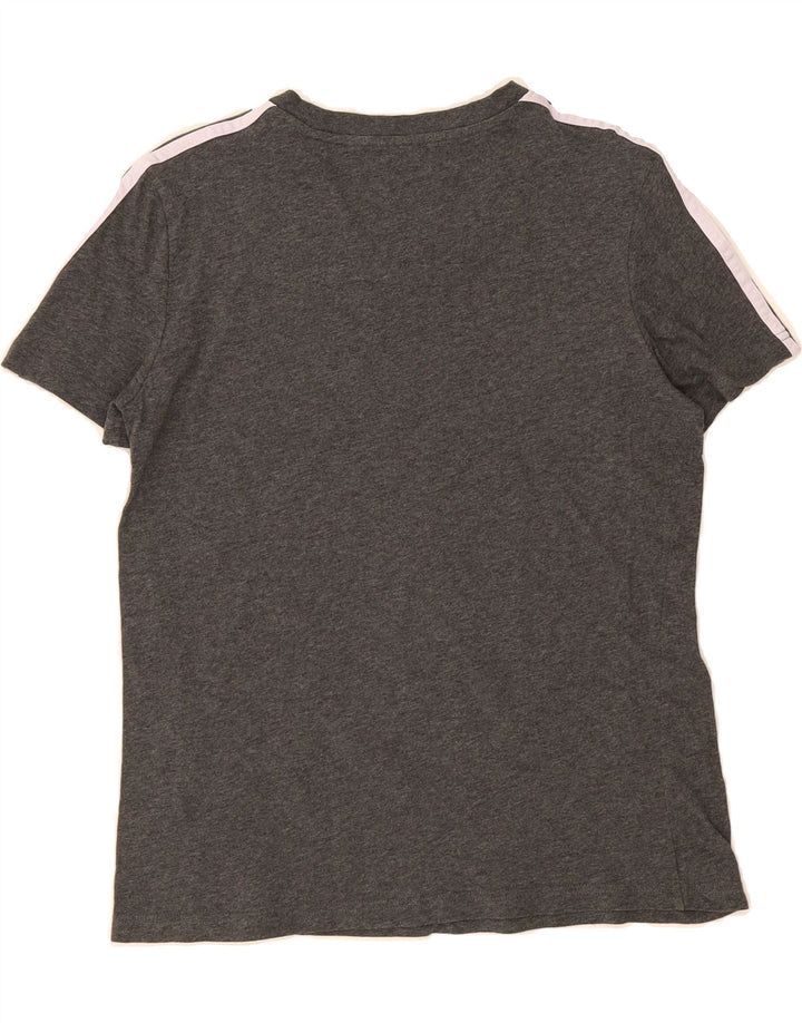 ADIDAS Womens T-Shirt Top UK 16/18 Large Grey Vintage Adidas and Second-Hand Adidas from Messina Hembry 