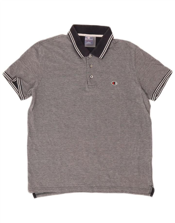 Champion Mens Polo Shirt Large Grey