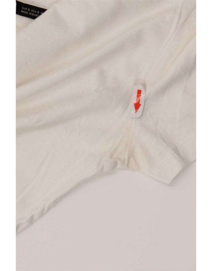 Zara Womens Crop T-Shirt Top UK 10 Small White